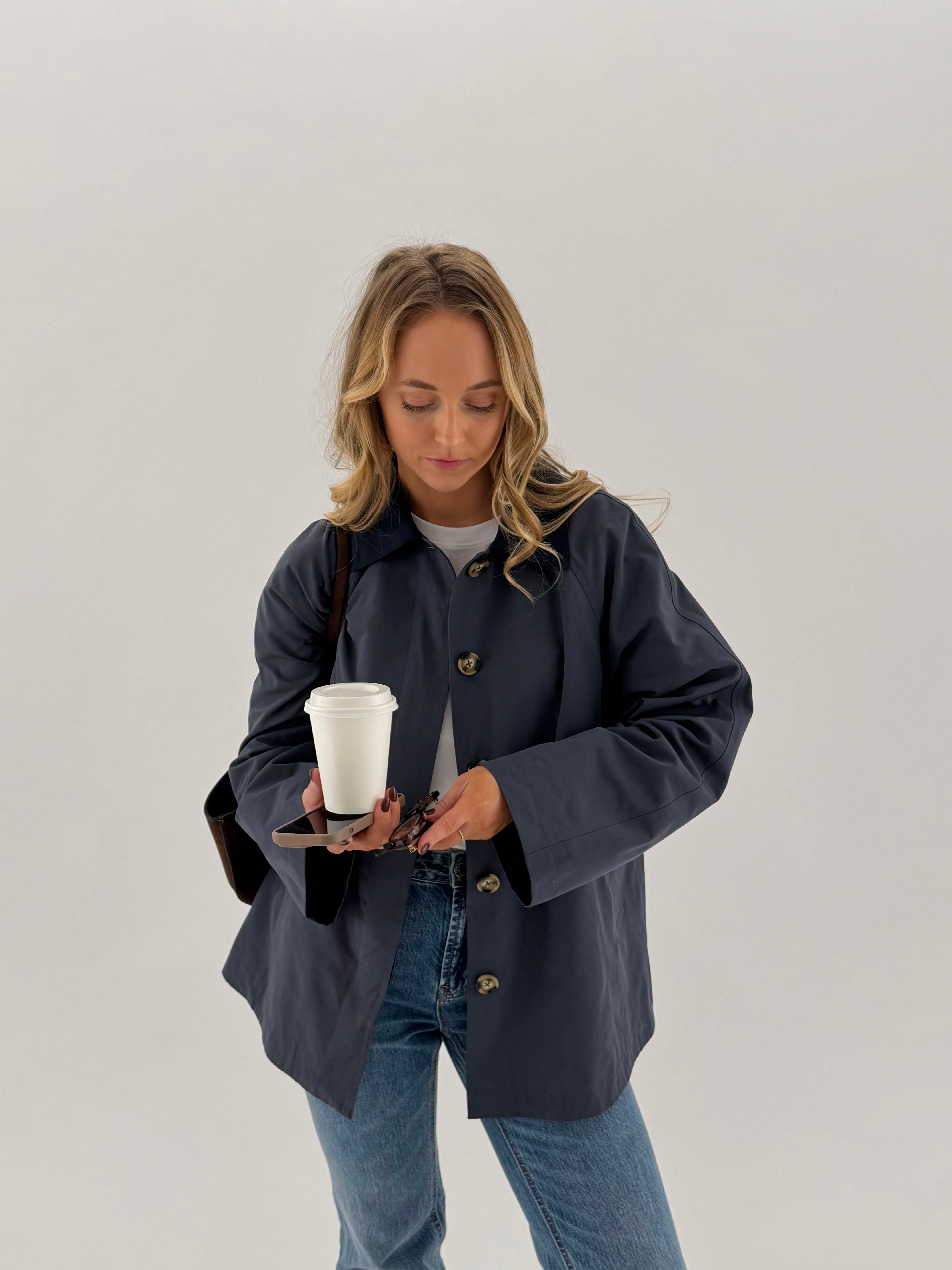 PCVILMA Trenchcoat - Ombre Blue